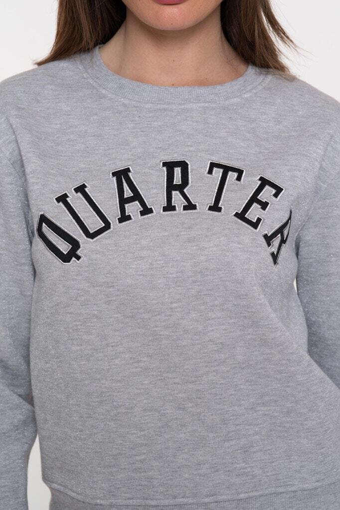 GEISHA SWEATER QUARTER GREY/BLACK