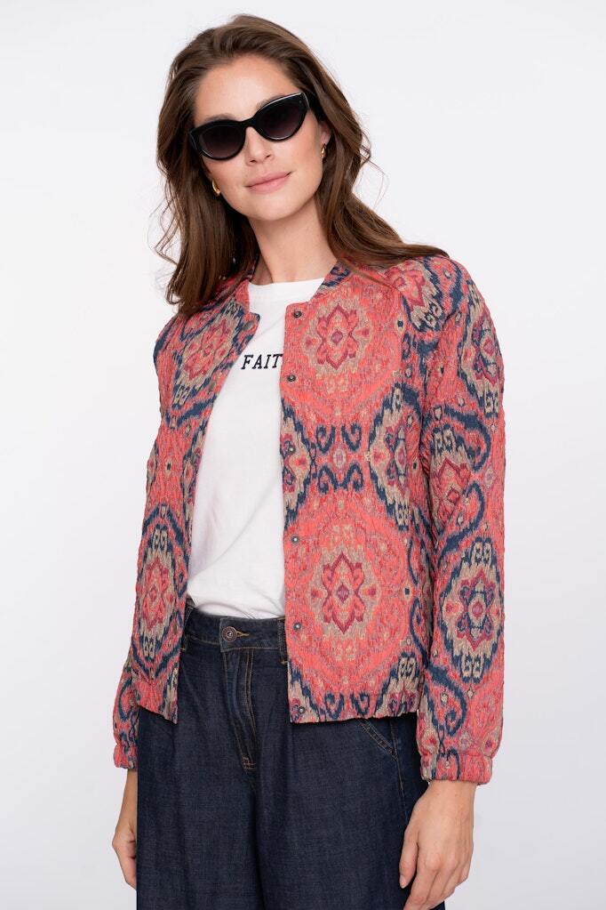 GEISHA JACKET PRINT RED/BLUE