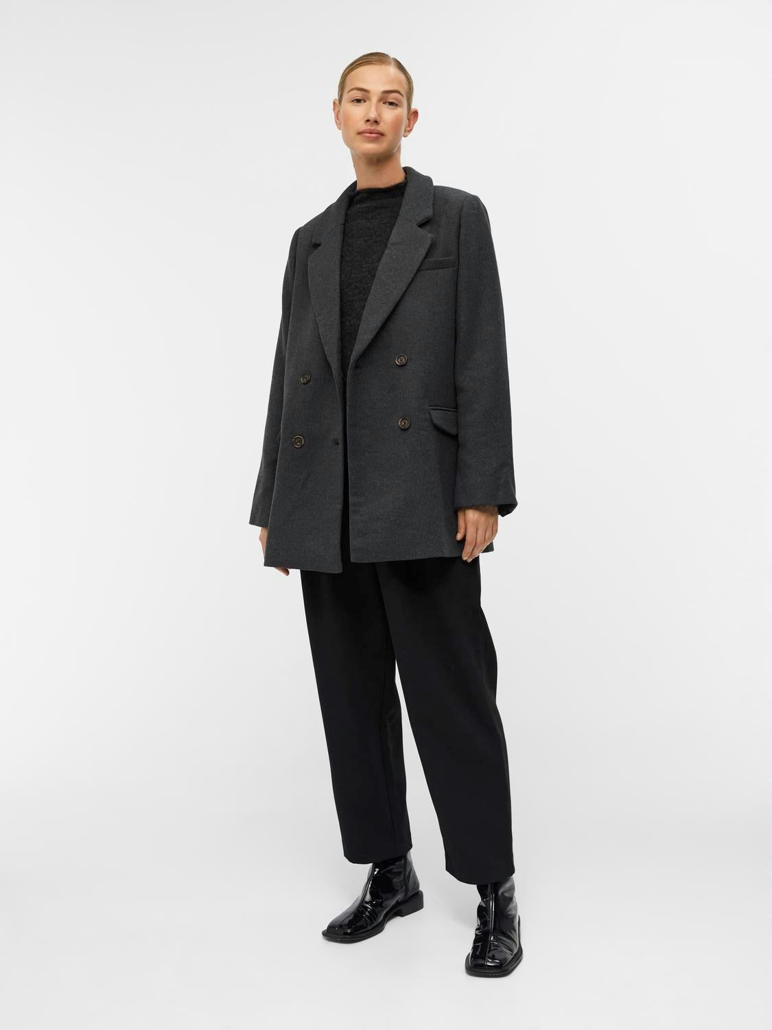 OBJECT JAS BLAZA DARK GREY MELANGE