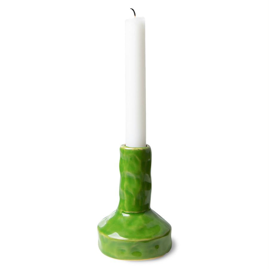 HK LIVING KANDELAAR CERAMIC LIME GREEN