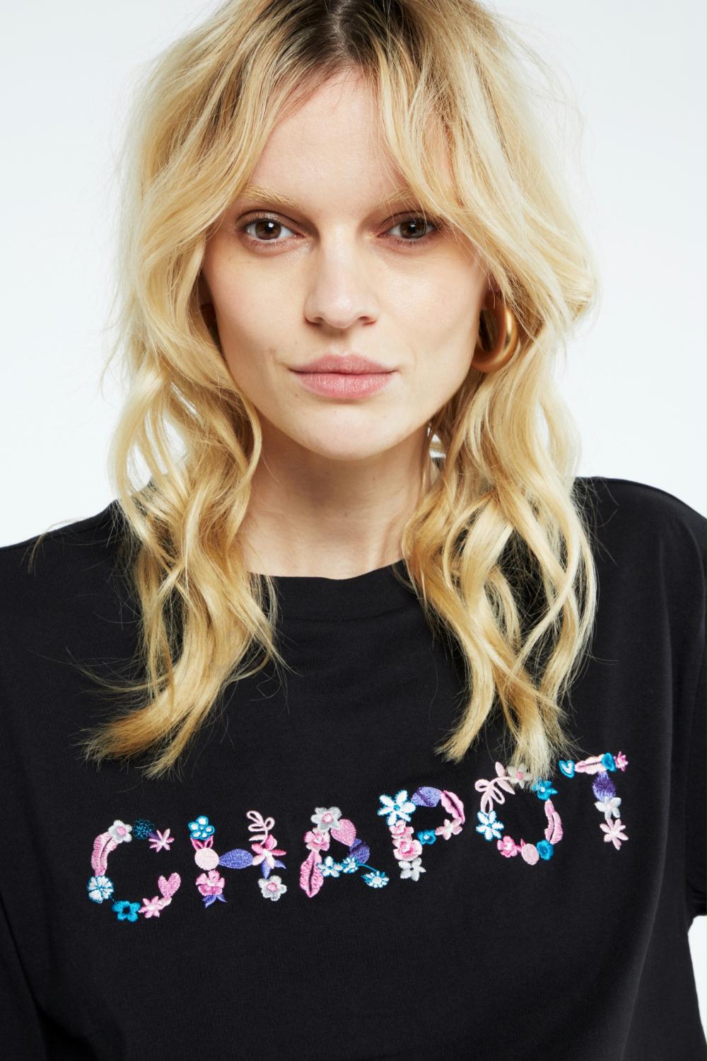 FABIENNE CHAPOT T-SHIRT STEVE CHAPOT BLACK