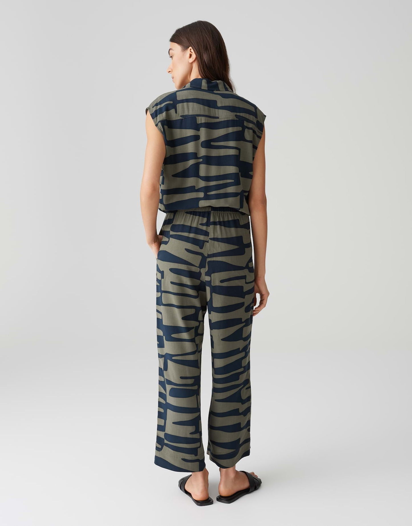 OPUS JUMPSUIT MONNY OLIVE LEAF