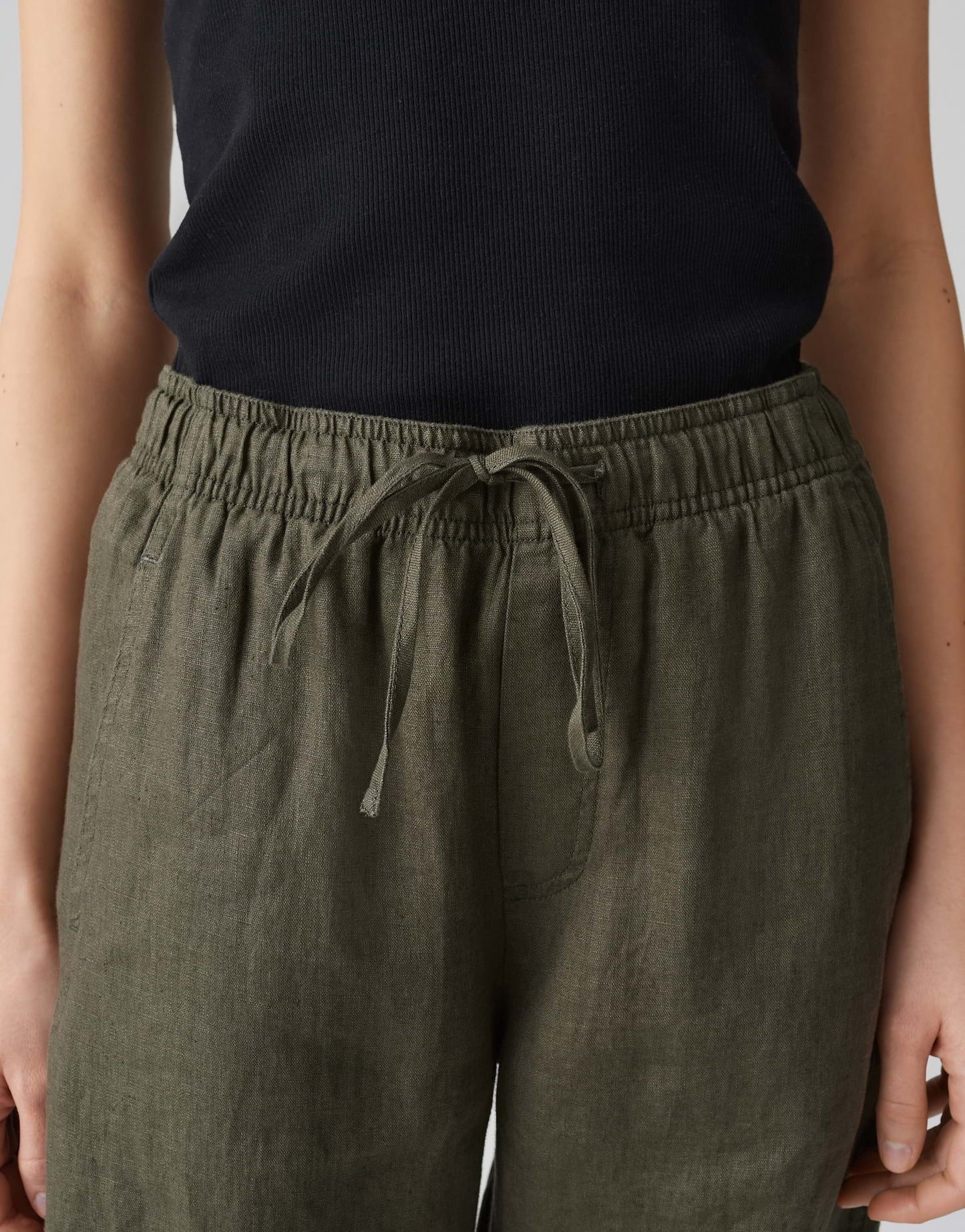 OPUS BROEK MILENI LINEN OLIVE LEAF