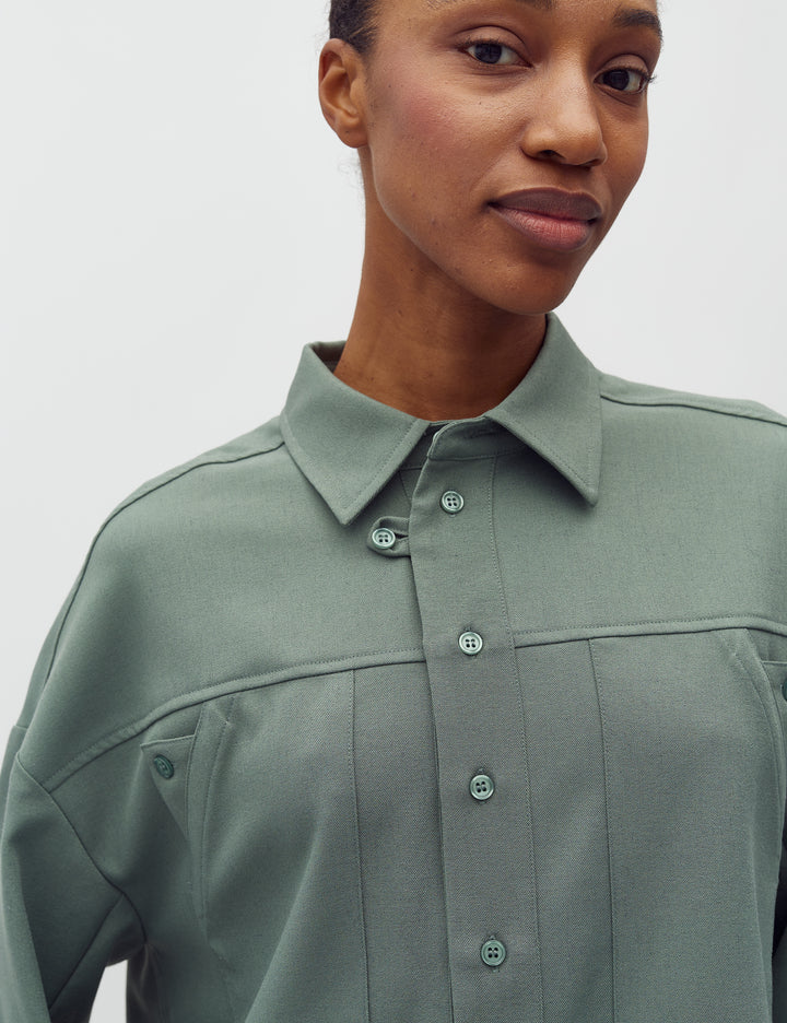 MBYM BLOUSE LEVYA ICEBERG GREEN MELANGE