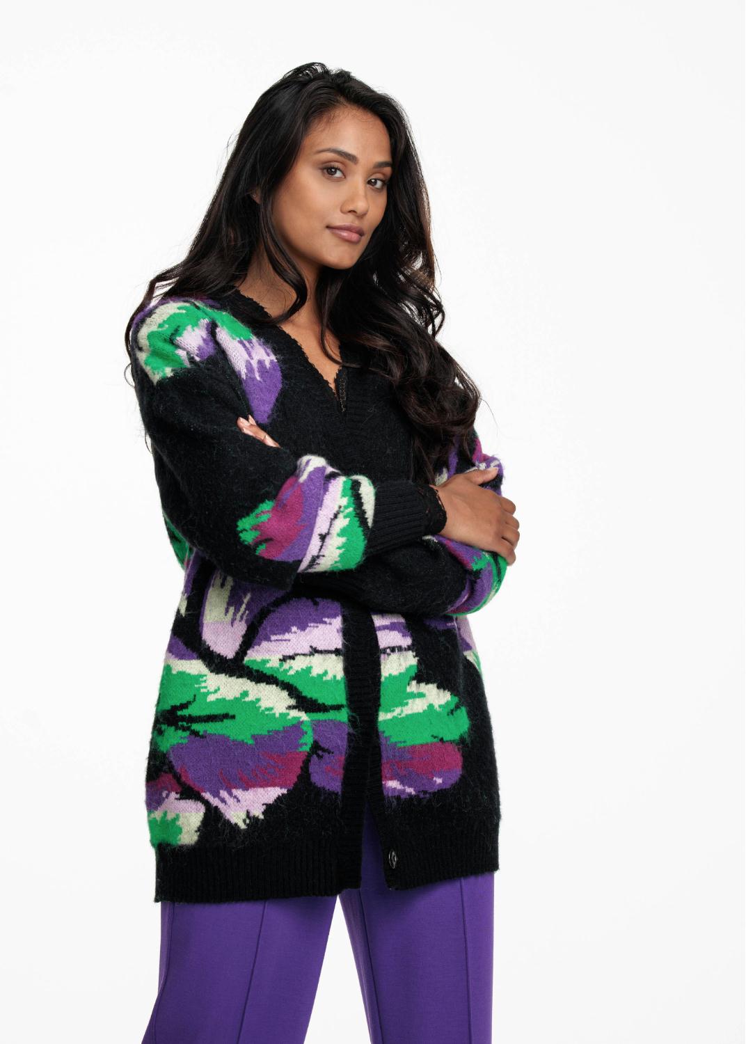 TRAMONTANA VEST FLOWER JACQUARD MULTI COLOUR