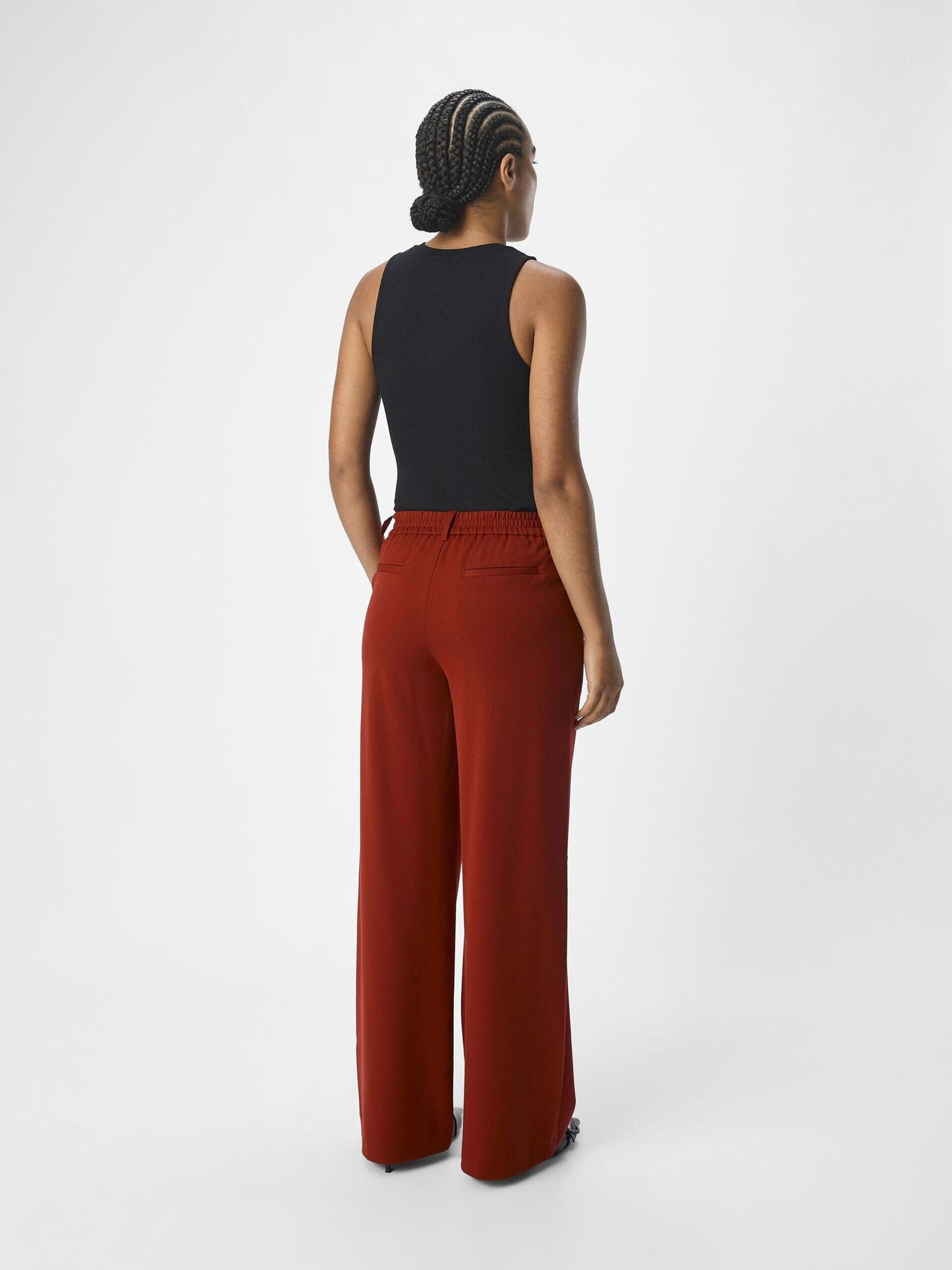 OBJECT BROEK LISA WIDE CABERNET/COL