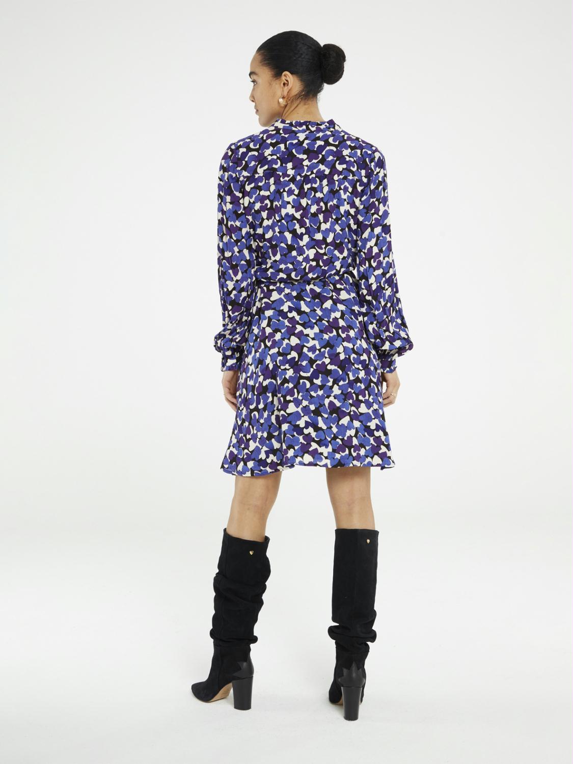 FABIENNE CHAPOT JURK DORIEN BLACK/POPPY PURPLE