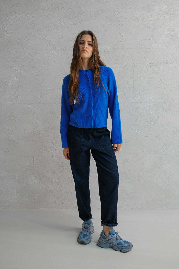 PENN&INK VEST COTTON KNIT ROYAL BLUE