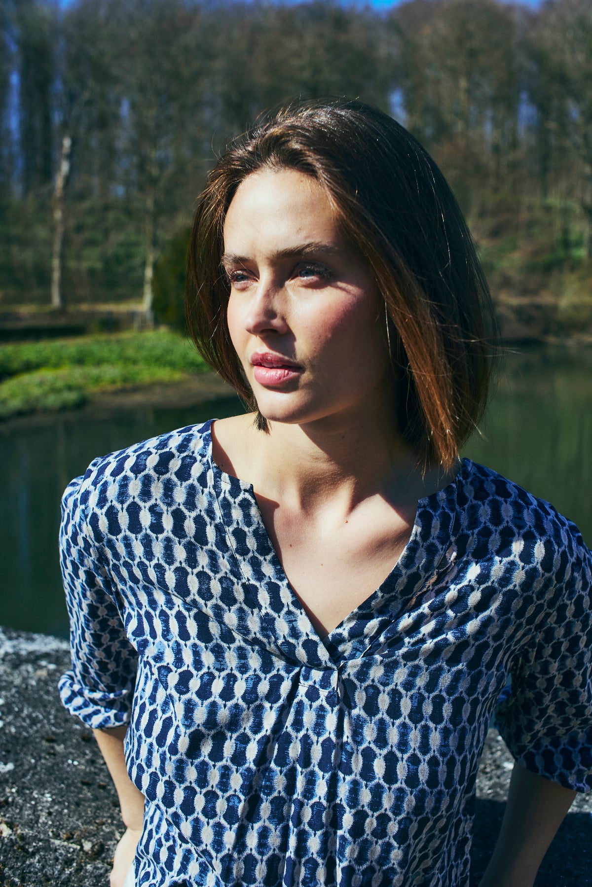 FREEQUENT BLOUSE ADNEY SALUTE/MOONBEAM