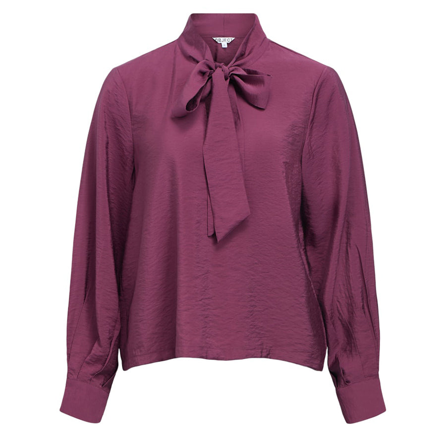 OBJECT BLOUSE JACIRA MAUVE WINE