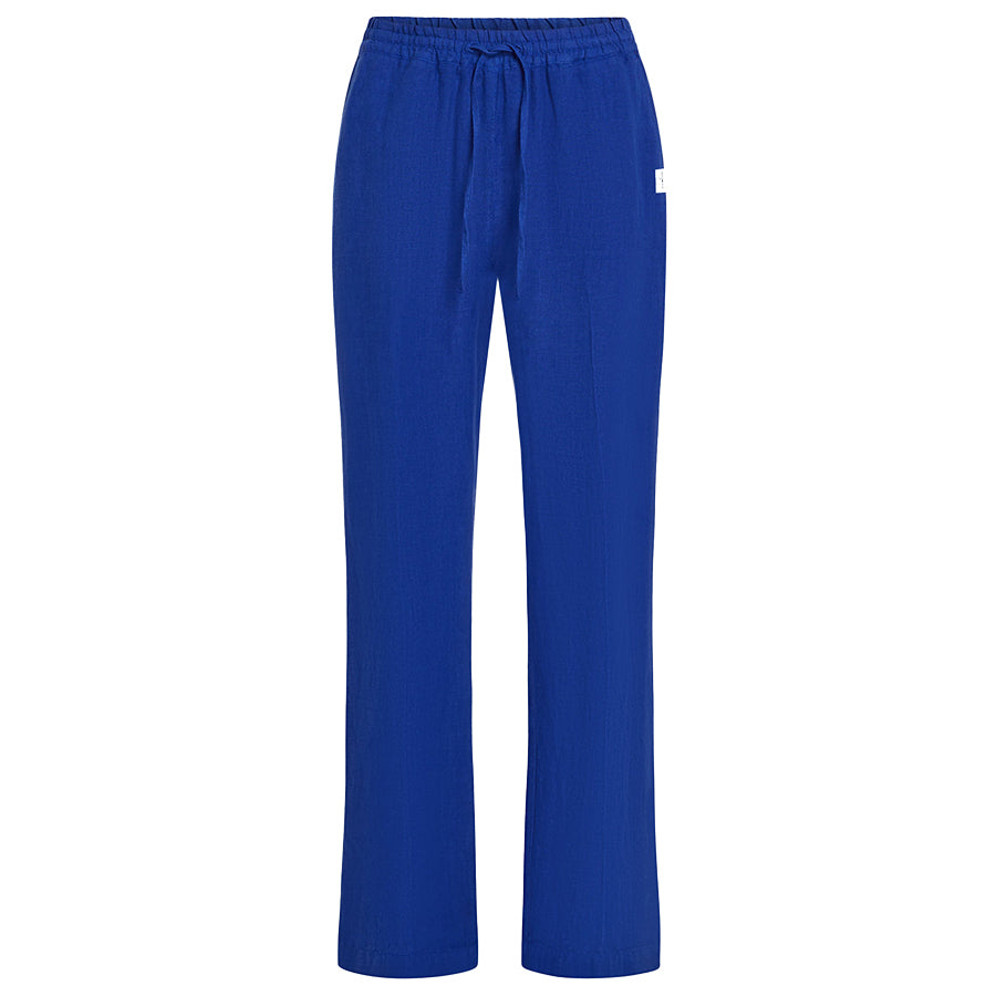 PENN&INK BROEK LINEN ROYAL BLUE
