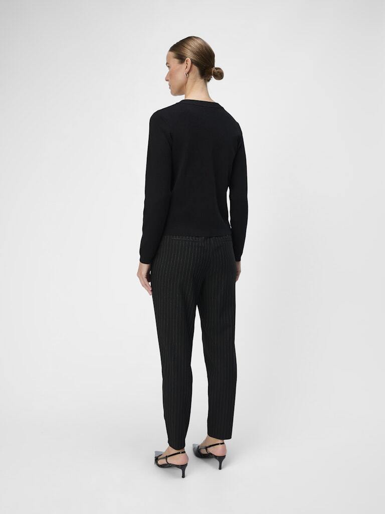 OBJECT BROEK LISA SLIM BLACK/GREY