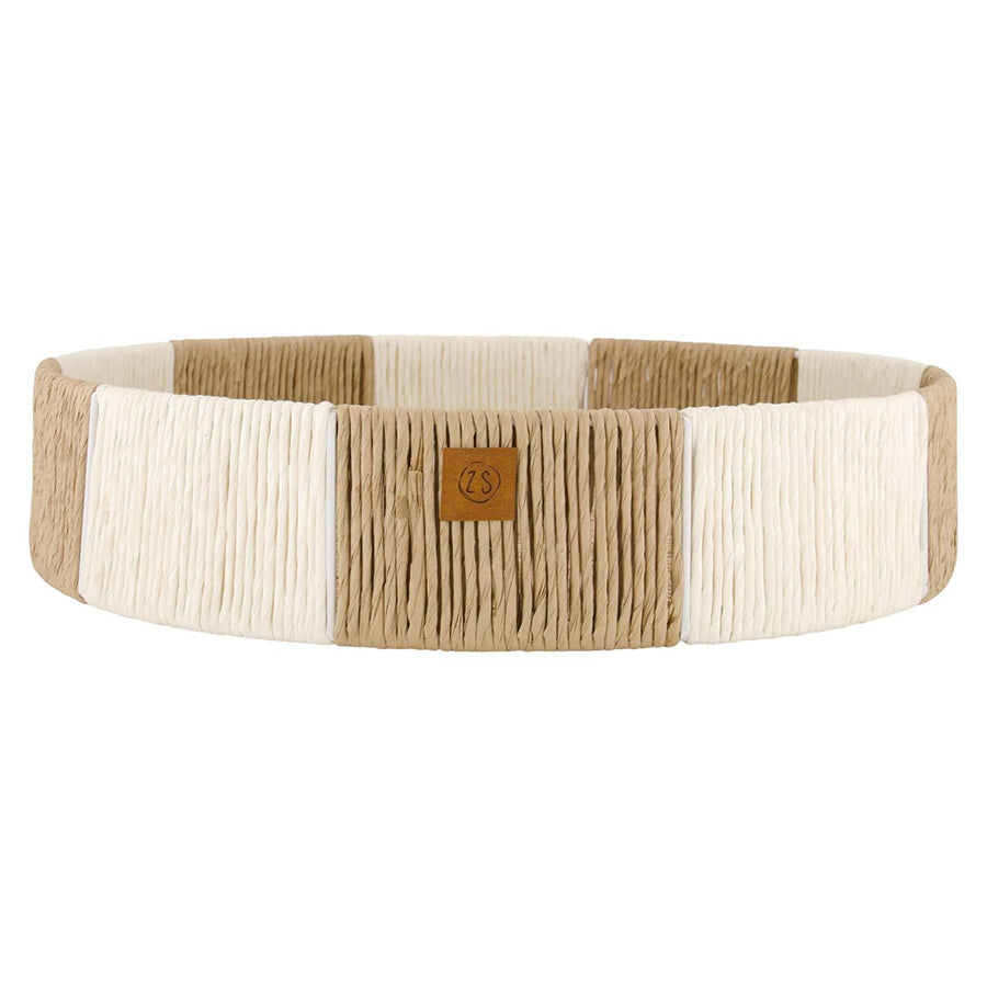 ZUSSS DIENBLAD STREEP ROTAN ECRU