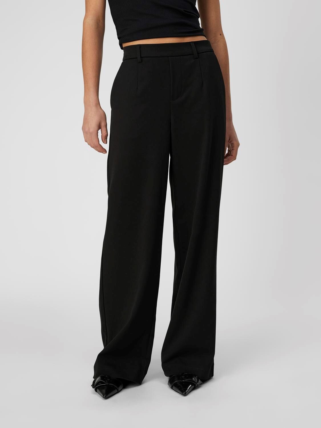 OBJECT BROEK LISA WIDE BLACK