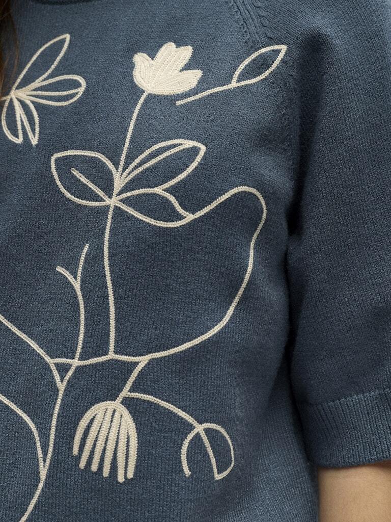 OBJECT TRUI LANEY DARK SLATE/SANDSHELL ABSTRACT FLORA