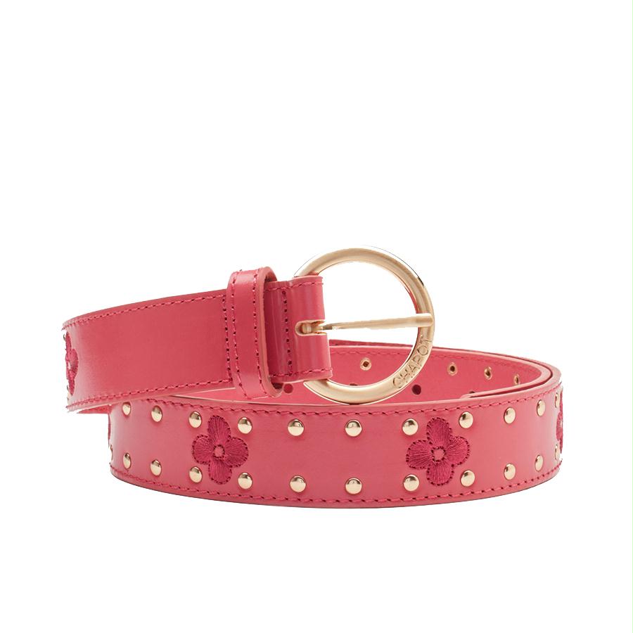 FABIENNE CHAPOT RIEM FLOWER STUDDED DIRTY PINK/CHEEKY CHERRY