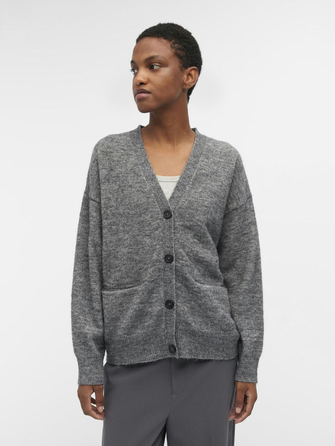 OBJECT VEST MINNA DARK GREY MELANGE