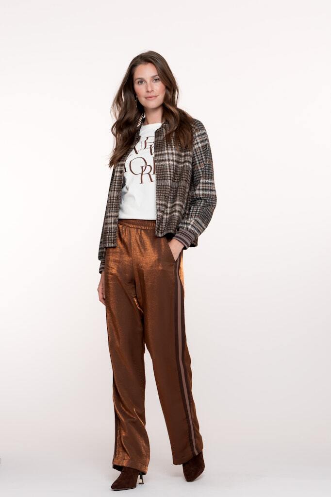 GEISHA BROEK SHINE SIDE STRIPE BRONZE
