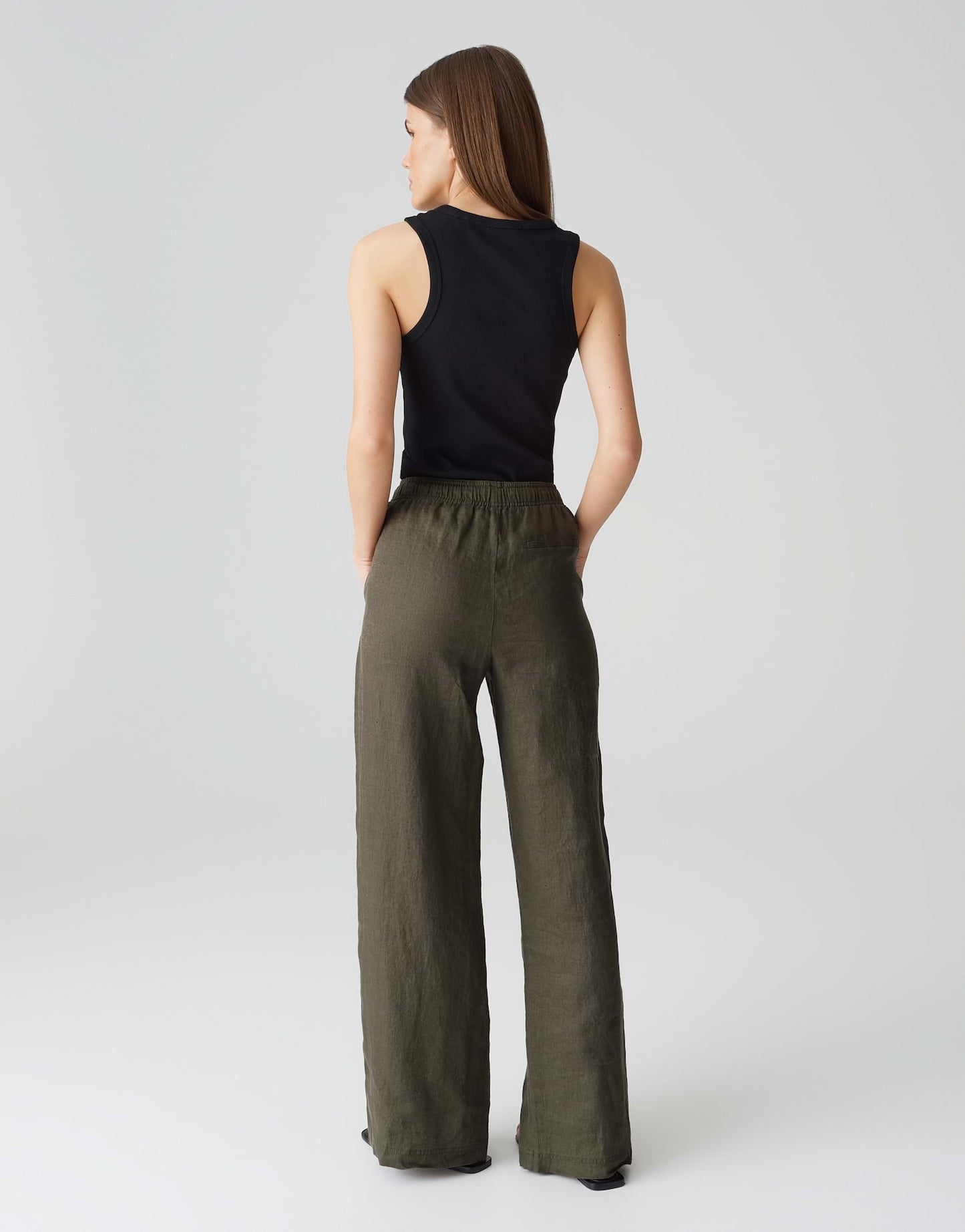 OPUS BROEK MILENI LINEN OLIVE LEAF