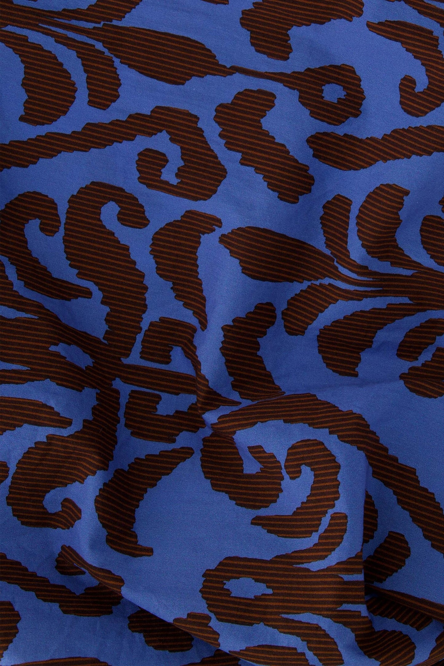 ZUSSS ROK IKAT PRINT BLUE/BROWN