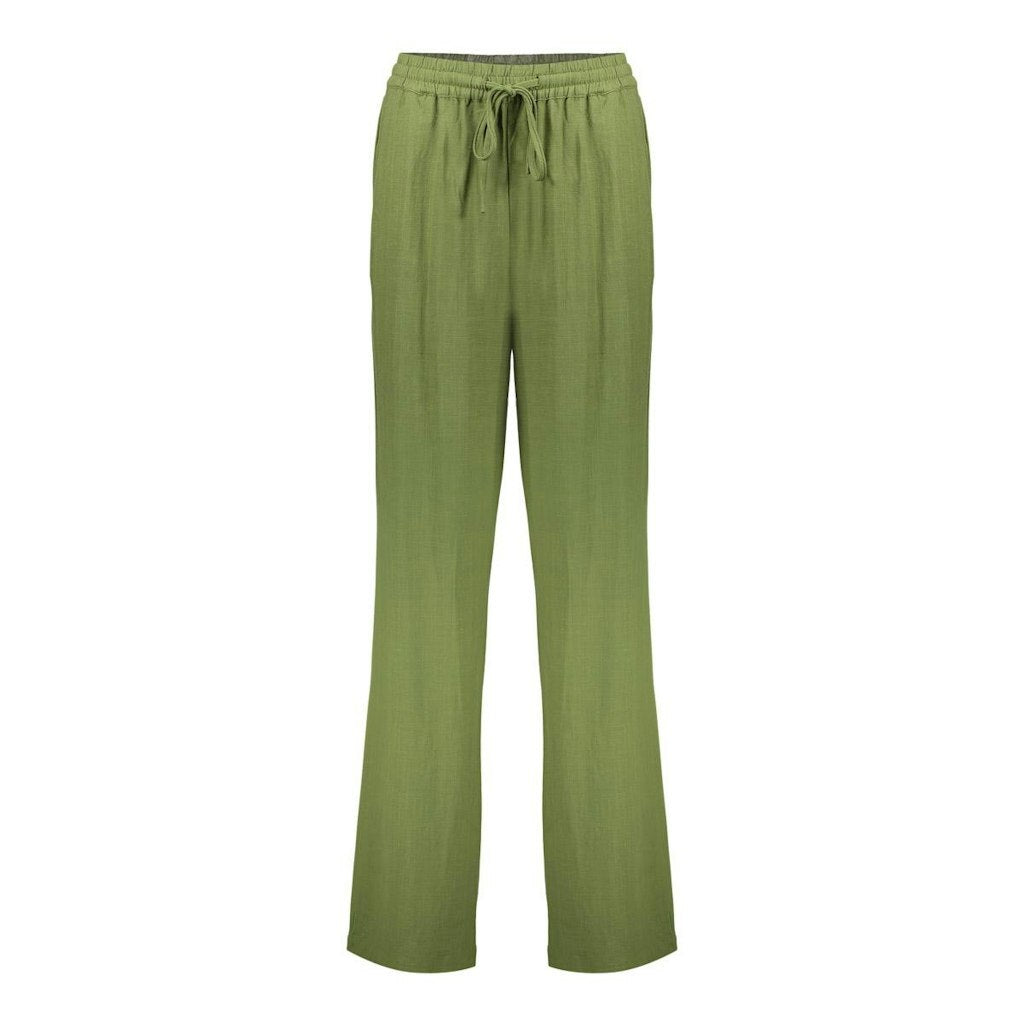 GEISHA BROEK FAKE LINEN EVERGREEN