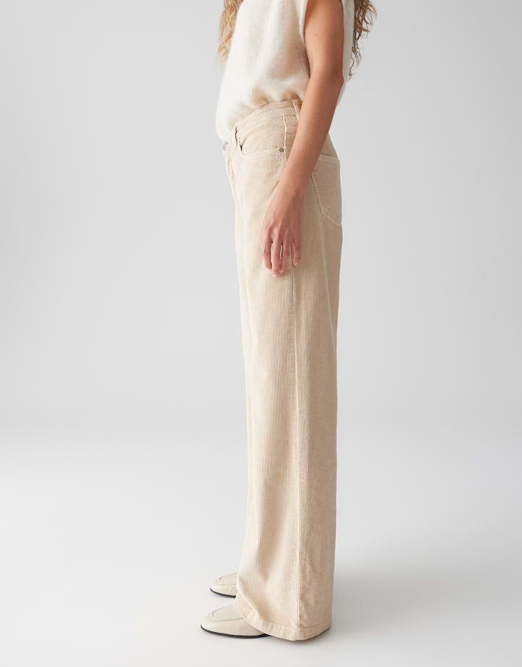 OPUS BROEK MINAH PALAZZO CORD MACADAMIA