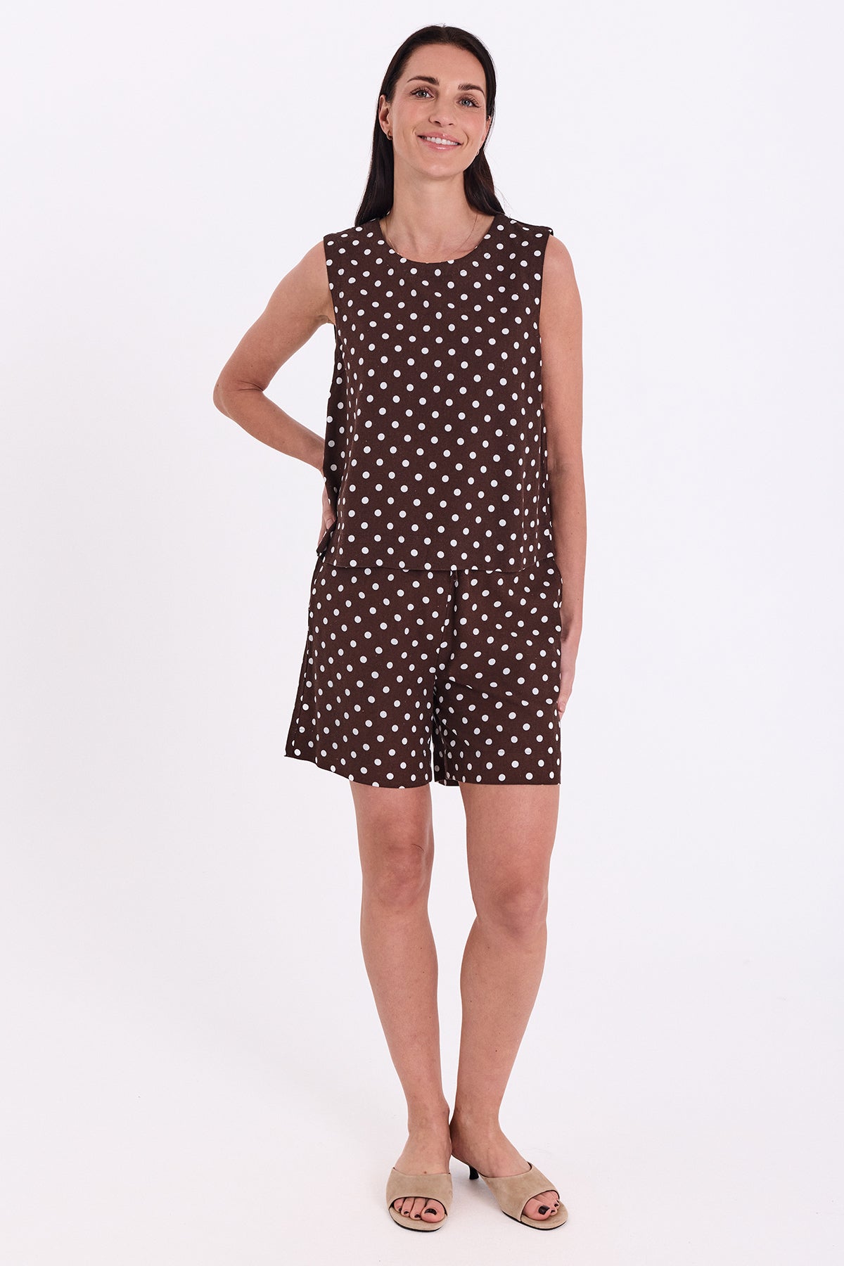 FREEQUENT TOP LAVISCO BROWN/WHITE