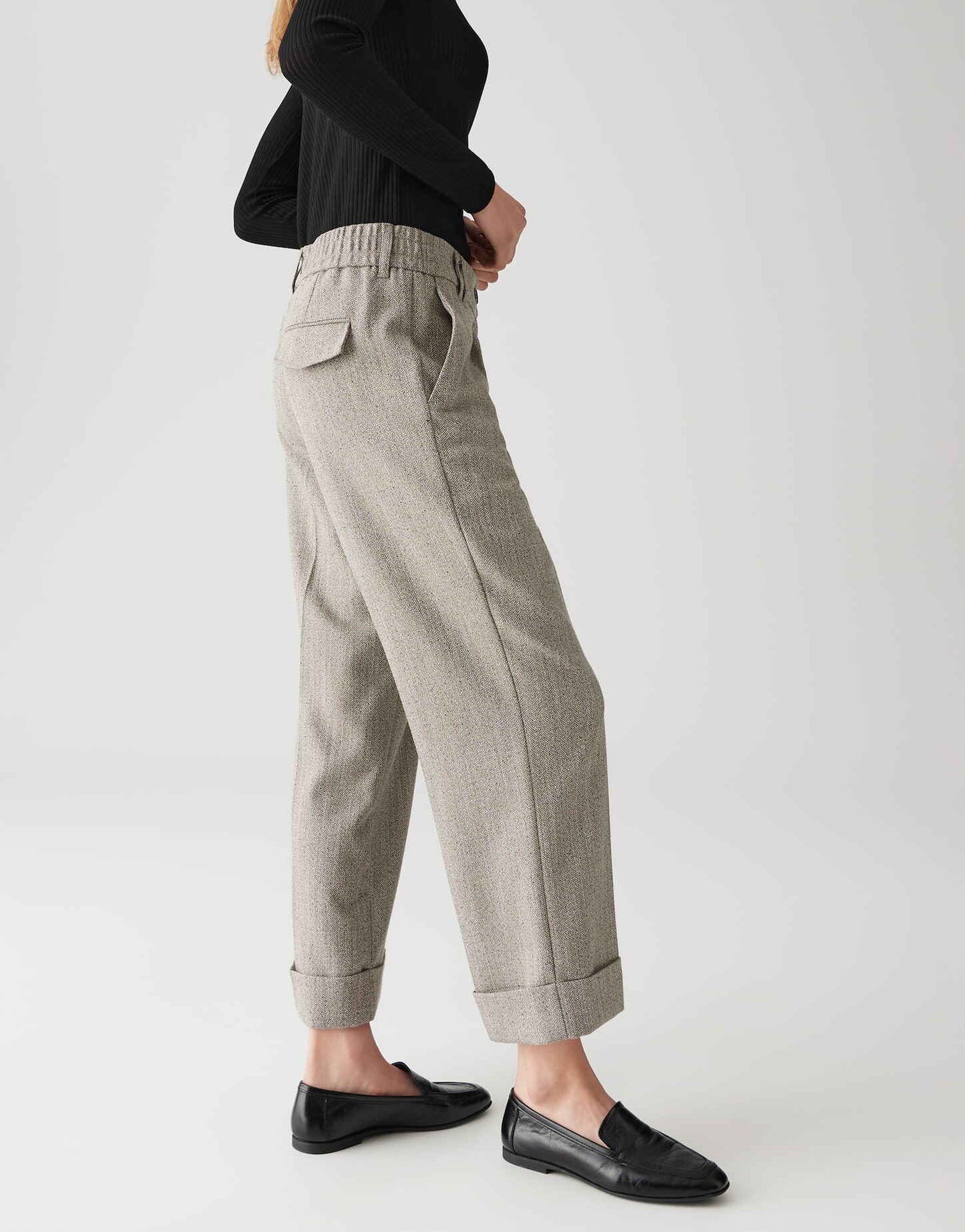 OPUS BROEK MEERI HERRINGBONE MACADAMIA