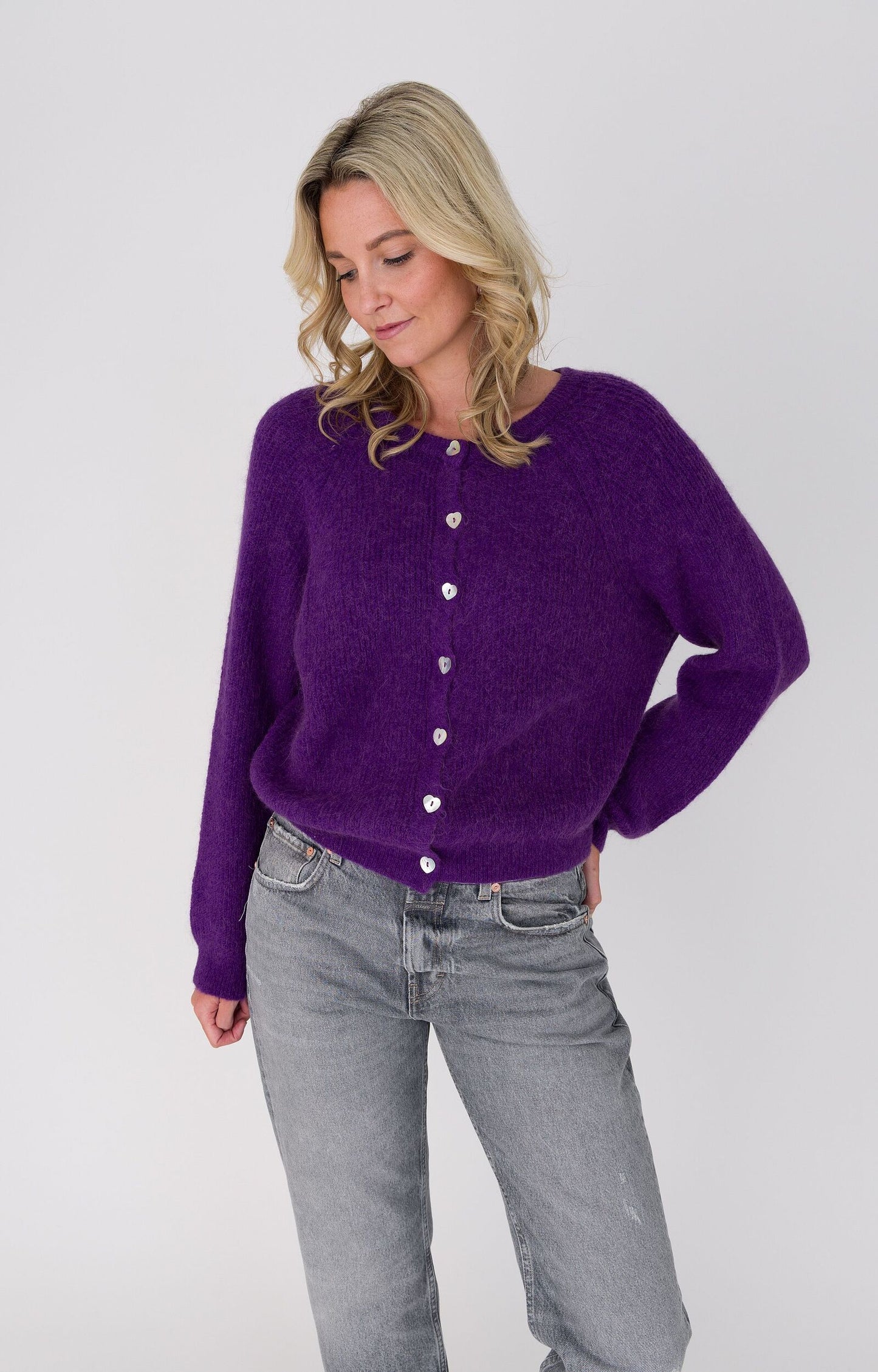 ANNA VEST HEART BLUEBERRY