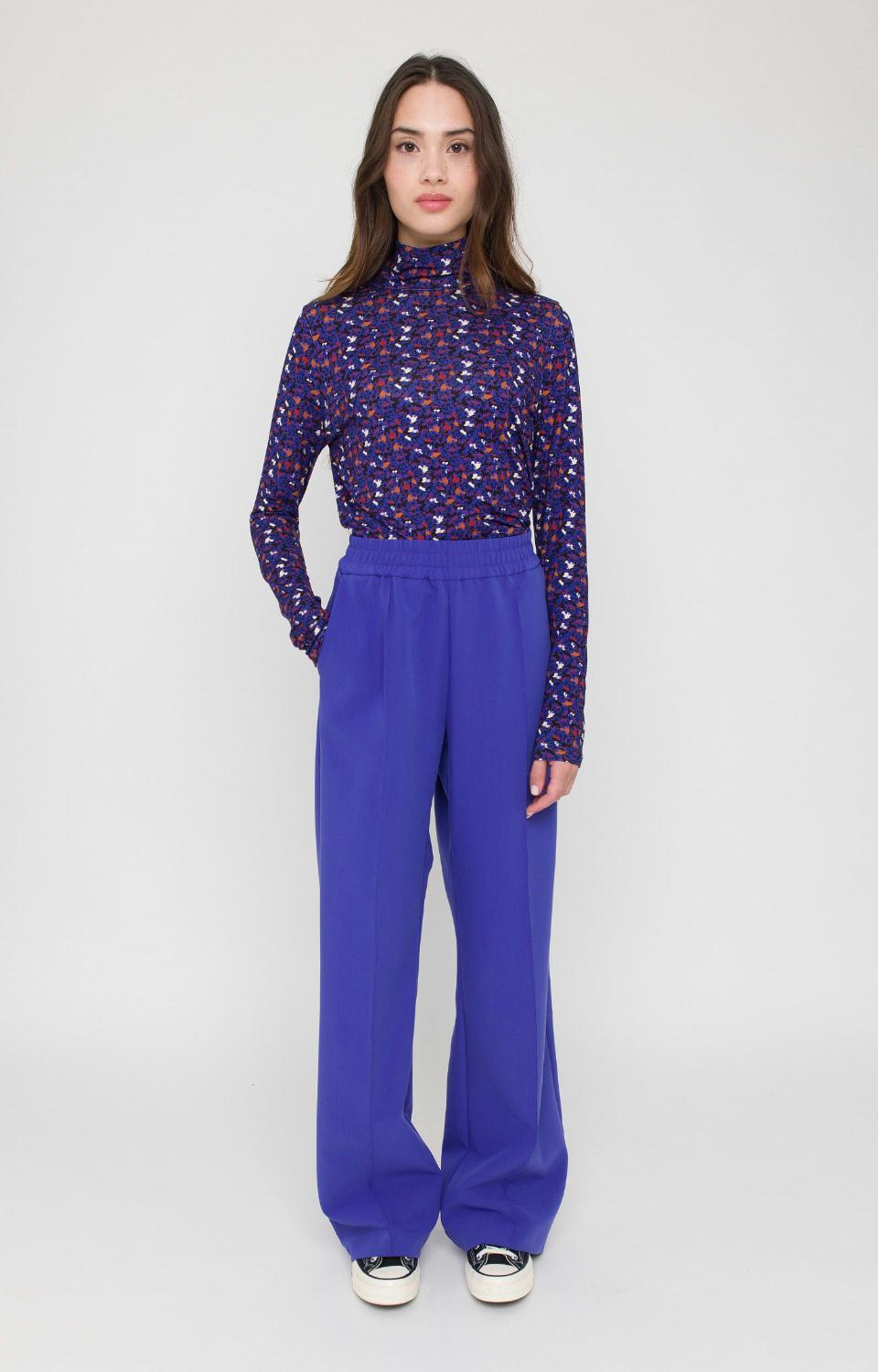 ANNA BLUE BROEK FLUI BLUE PURPLE