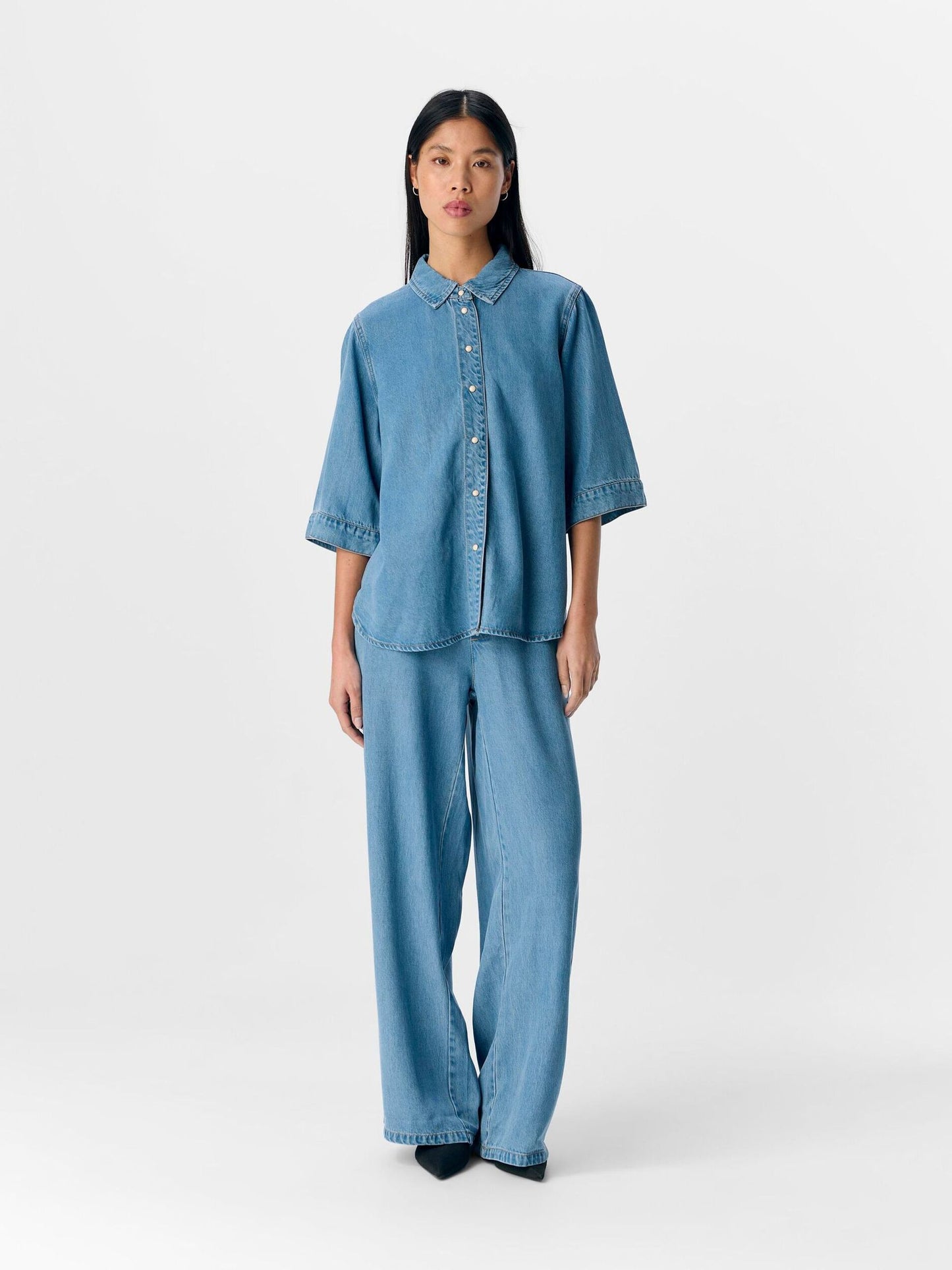 OBJECT BLOUSE FRAME LIGHT BLUE DENIM