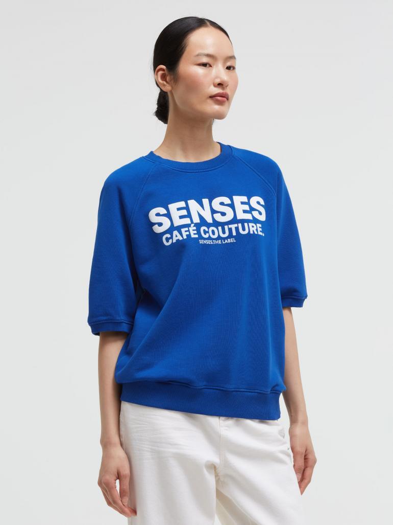 SENSES THE LABEL SWEATER LOGO BRIGHT BLUE