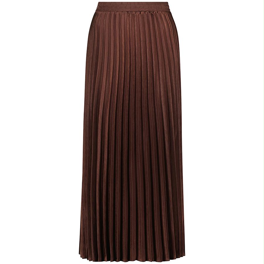 TRAMONTANA ROK SATIN PLISSE EGGPLANT