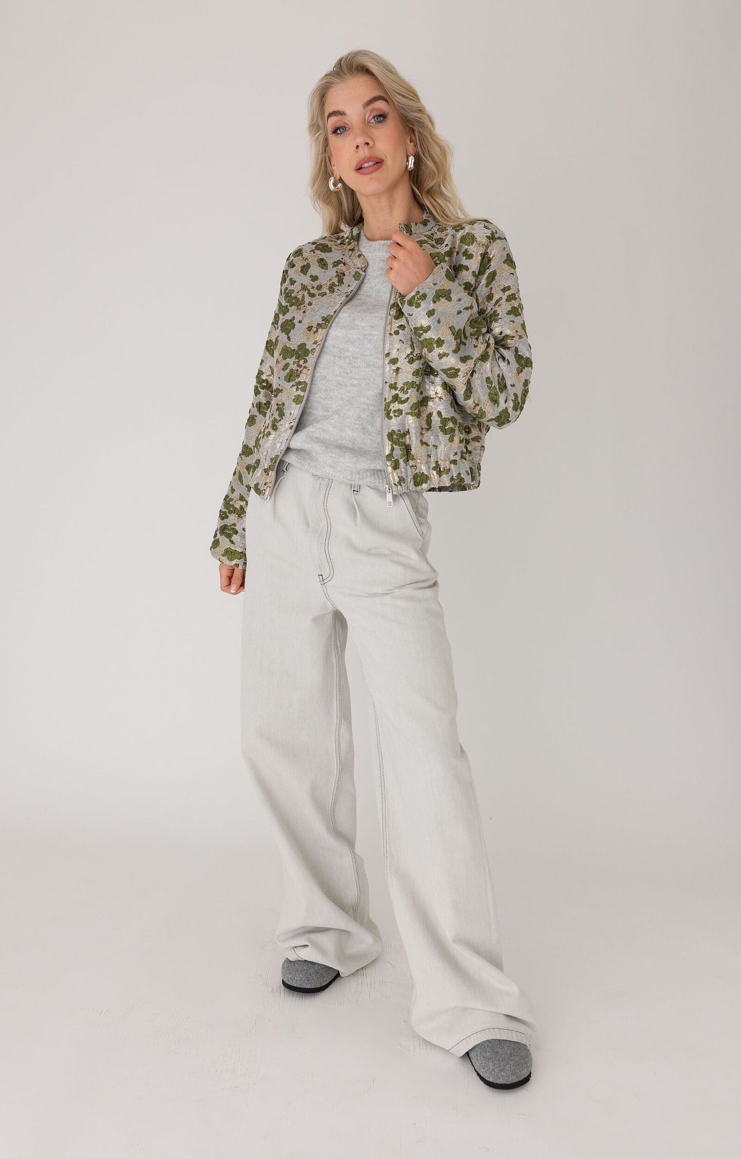 ANNA BLAZER PANTER OLIVE GREEN