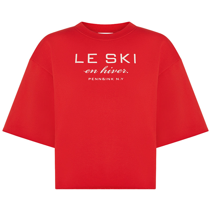 PENN&INK SWEATER LE SKI TOMATO/ECRU