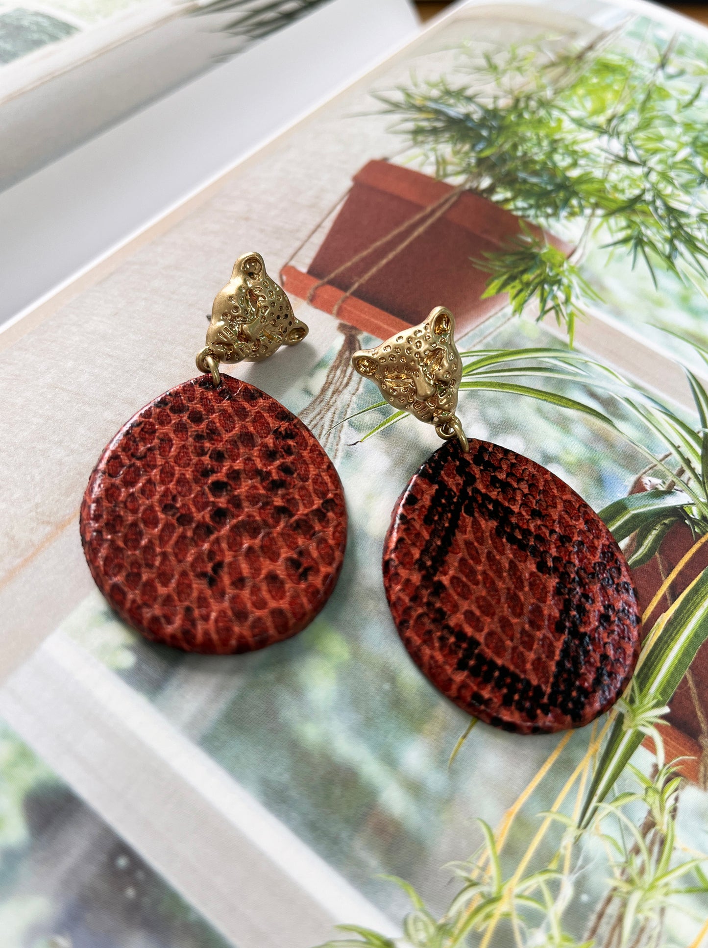 CANDY SWEET OORBELLEN LEOPARD/SNAKE GOLD