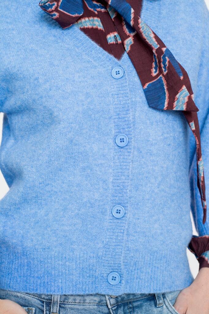 GEISHA VEST 3/4 SLEEVES BLUE