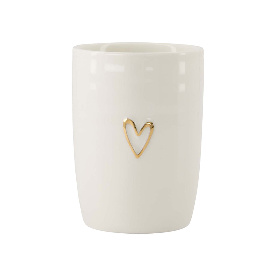 ZUSSS KOFFIEMOK OPEN HARTJE WIT/GOUD