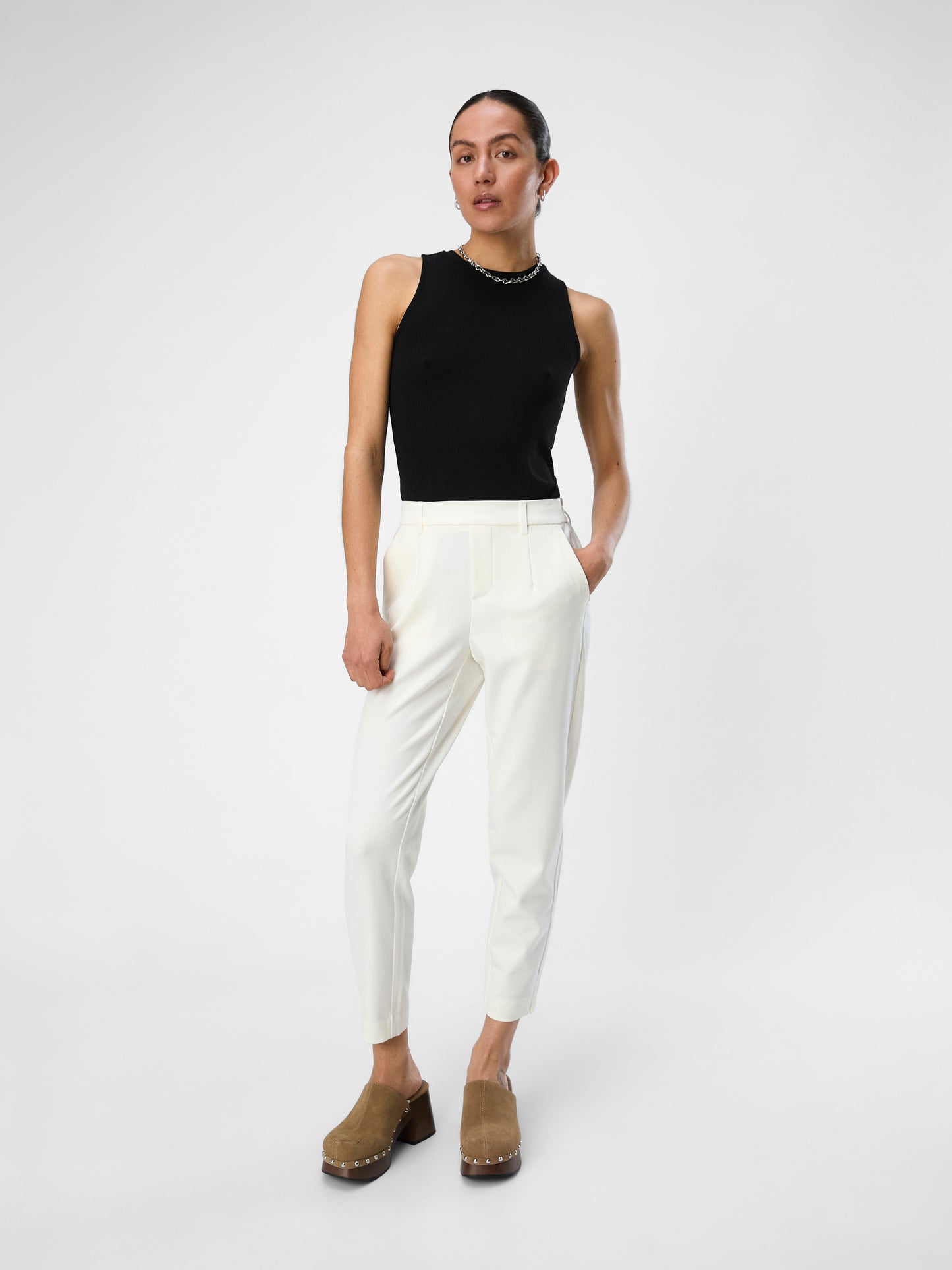 OBJECT BROEK LISA SLIM CLOUD DANCER
