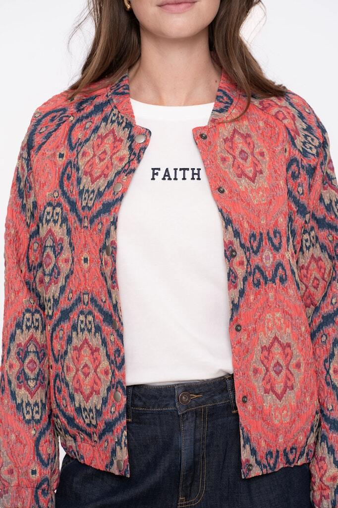 GEISHA JACKET PRINT RED/BLUE