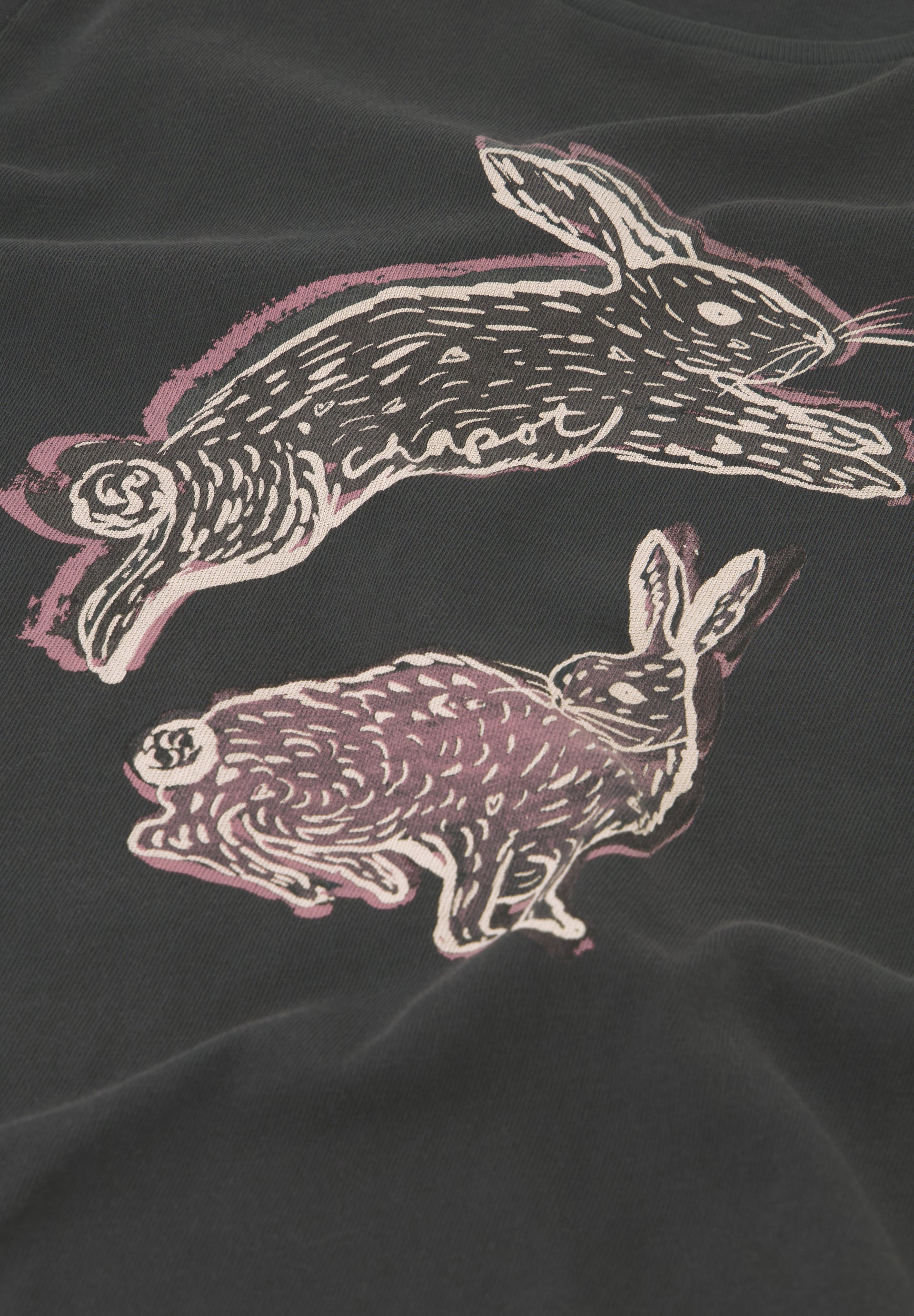 FABIENNE CHAPOT T-SHIRT FAY RABBIT DARK ANTRACITE