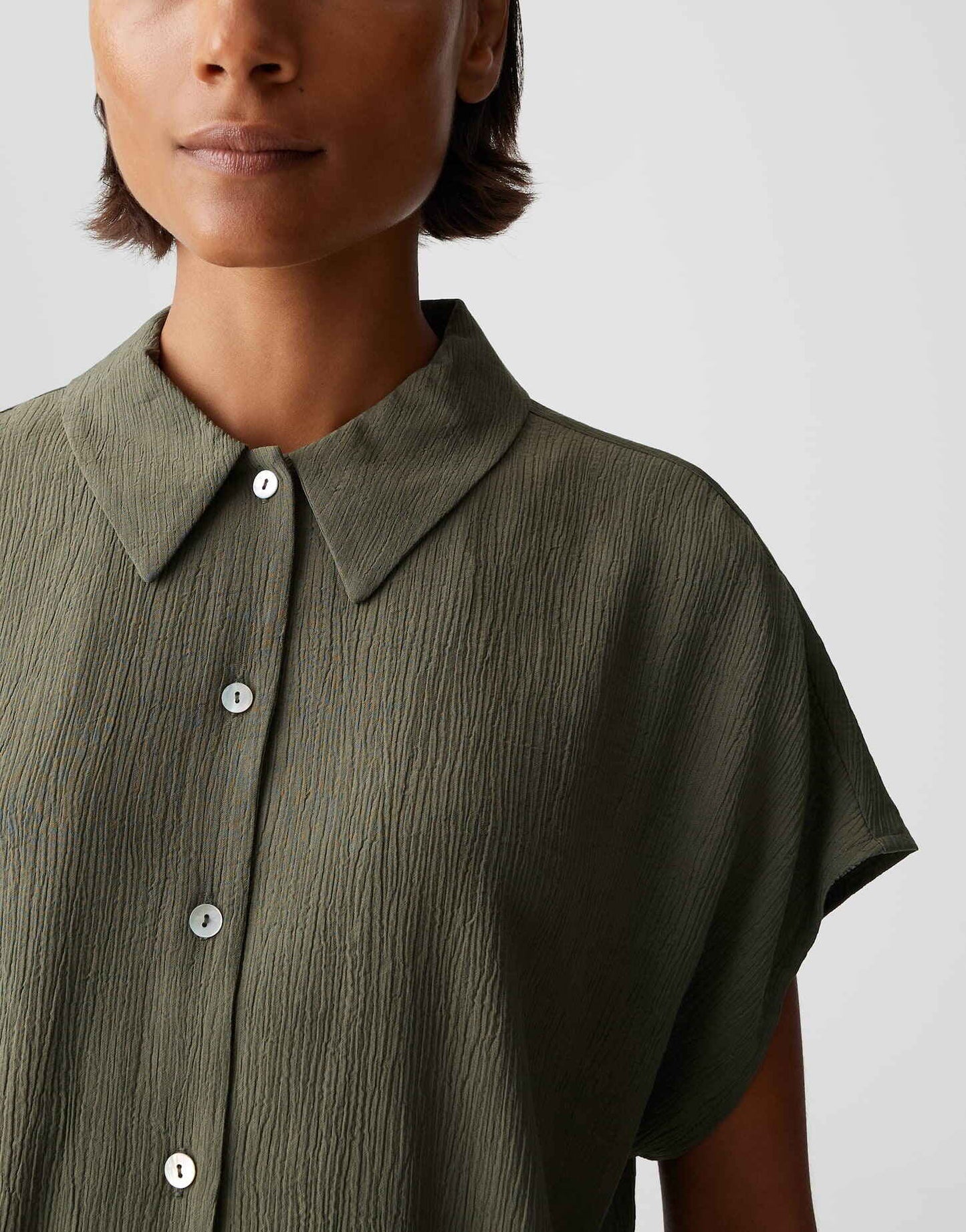 OPUS BLOUSE FASINGA OLIVE LEAF