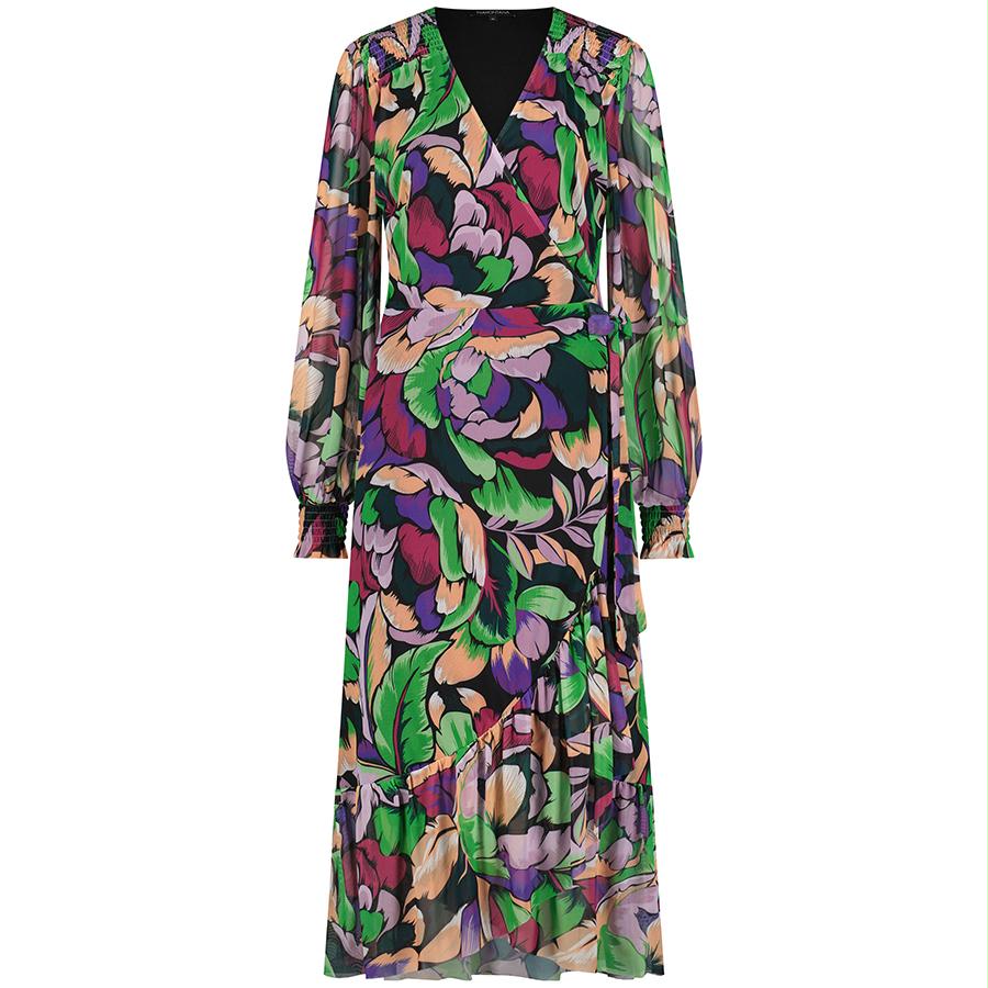 TRAMONTANA JURK MESH FLOWER FLASH MULTI COLOUR