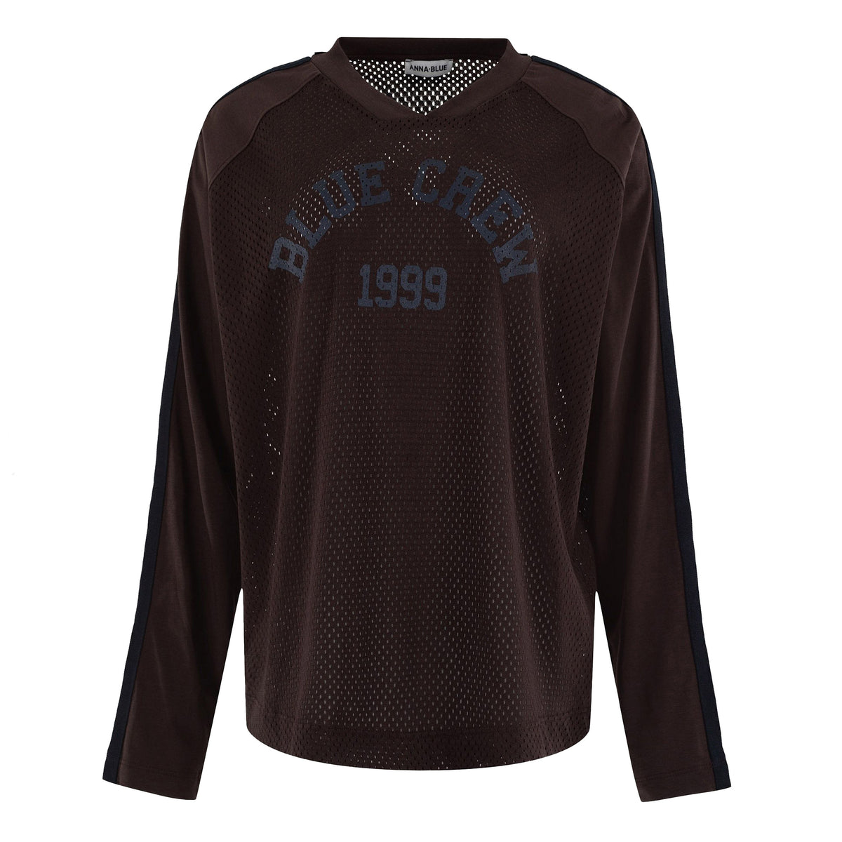 ANNA BLUE SHIRT MESHLONG BORDEAUX