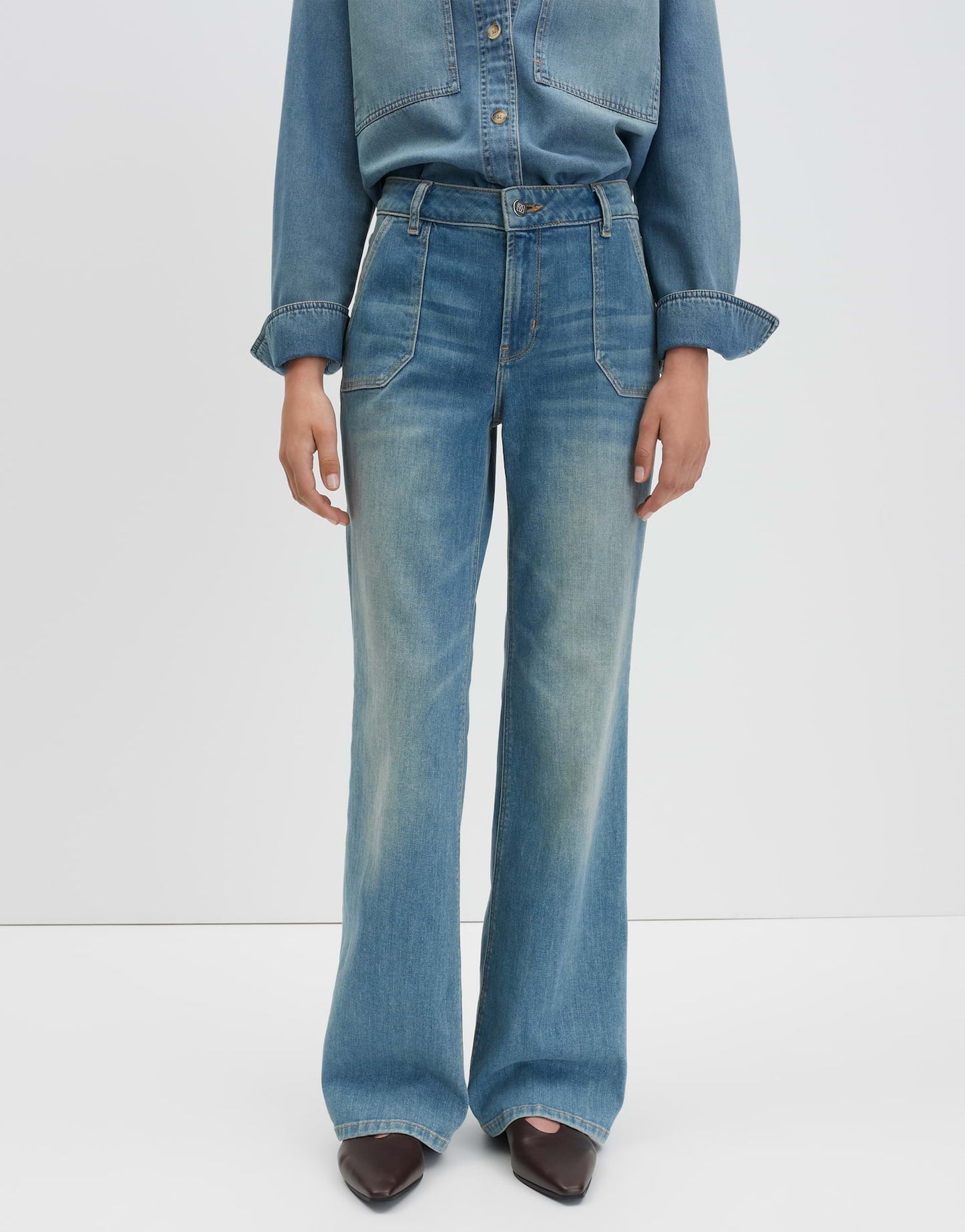 SOMEDAY JEANS CARIE UTILITY MID SOFT BLUE