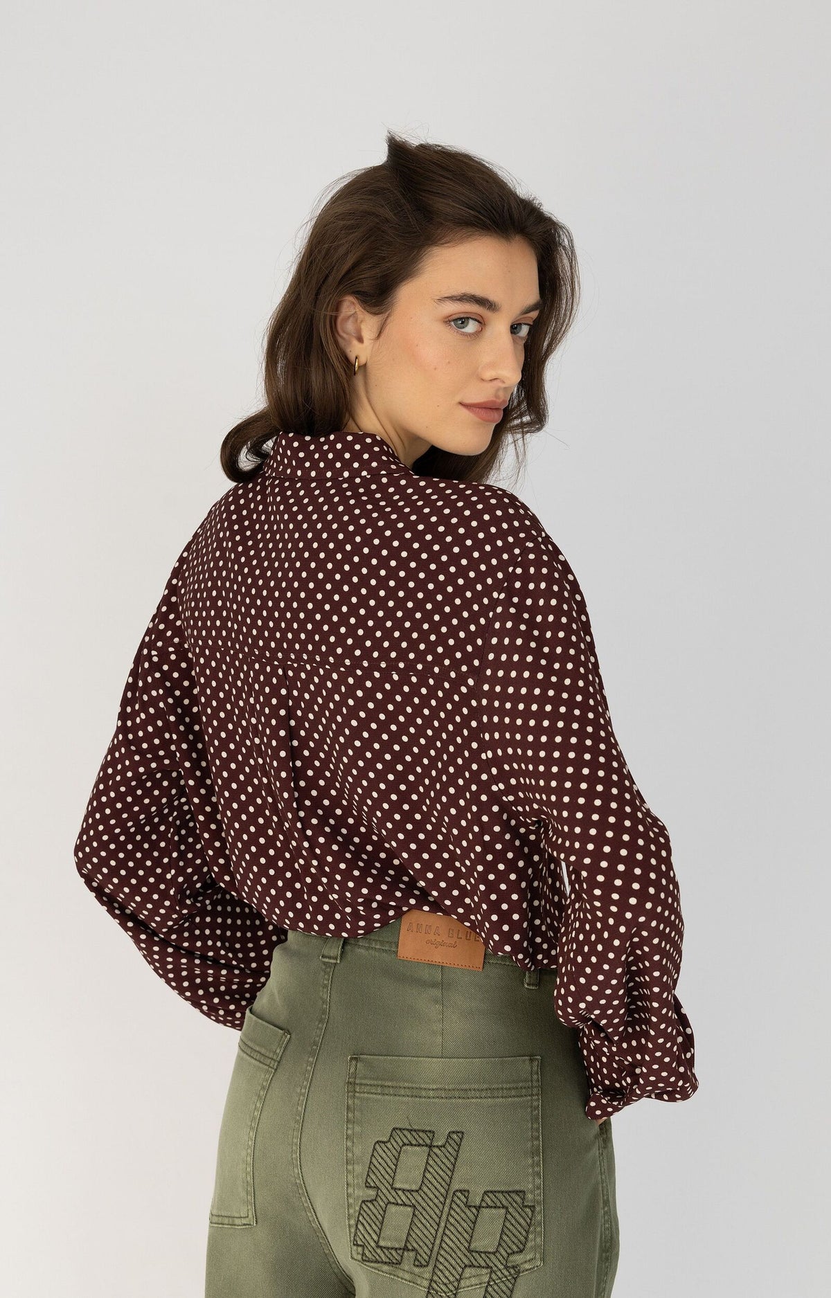 ANNA BLUE BLOUSE LILO BORDEAUX DESSIN