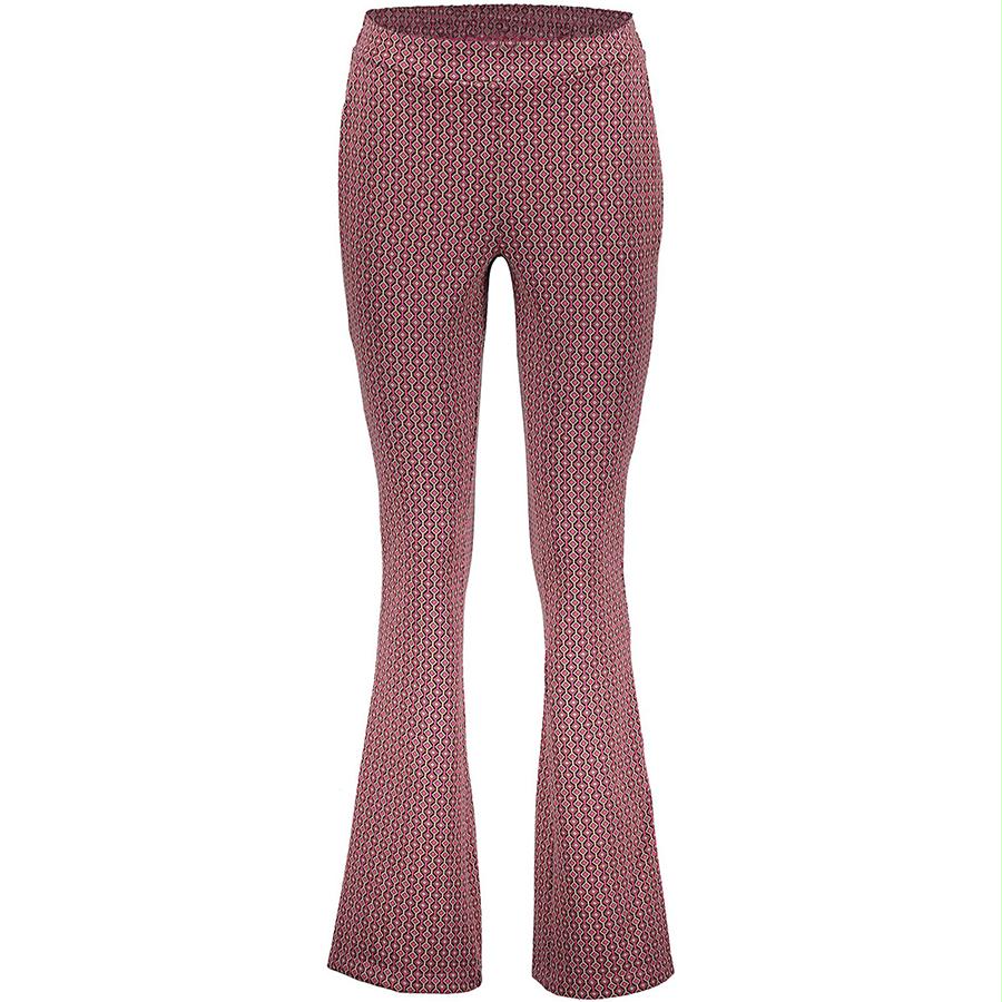 GEISHA BROEK JACQUARD FLARE FUCHSIA