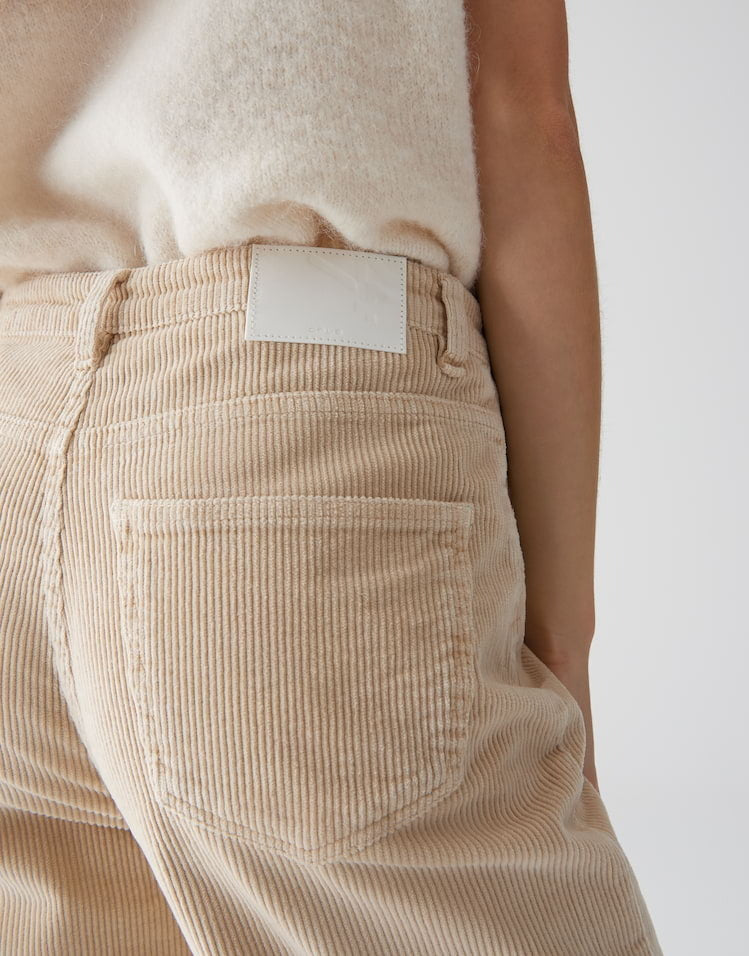 OPUS BROEK MINAH PALAZZO CORD MACADAMIA