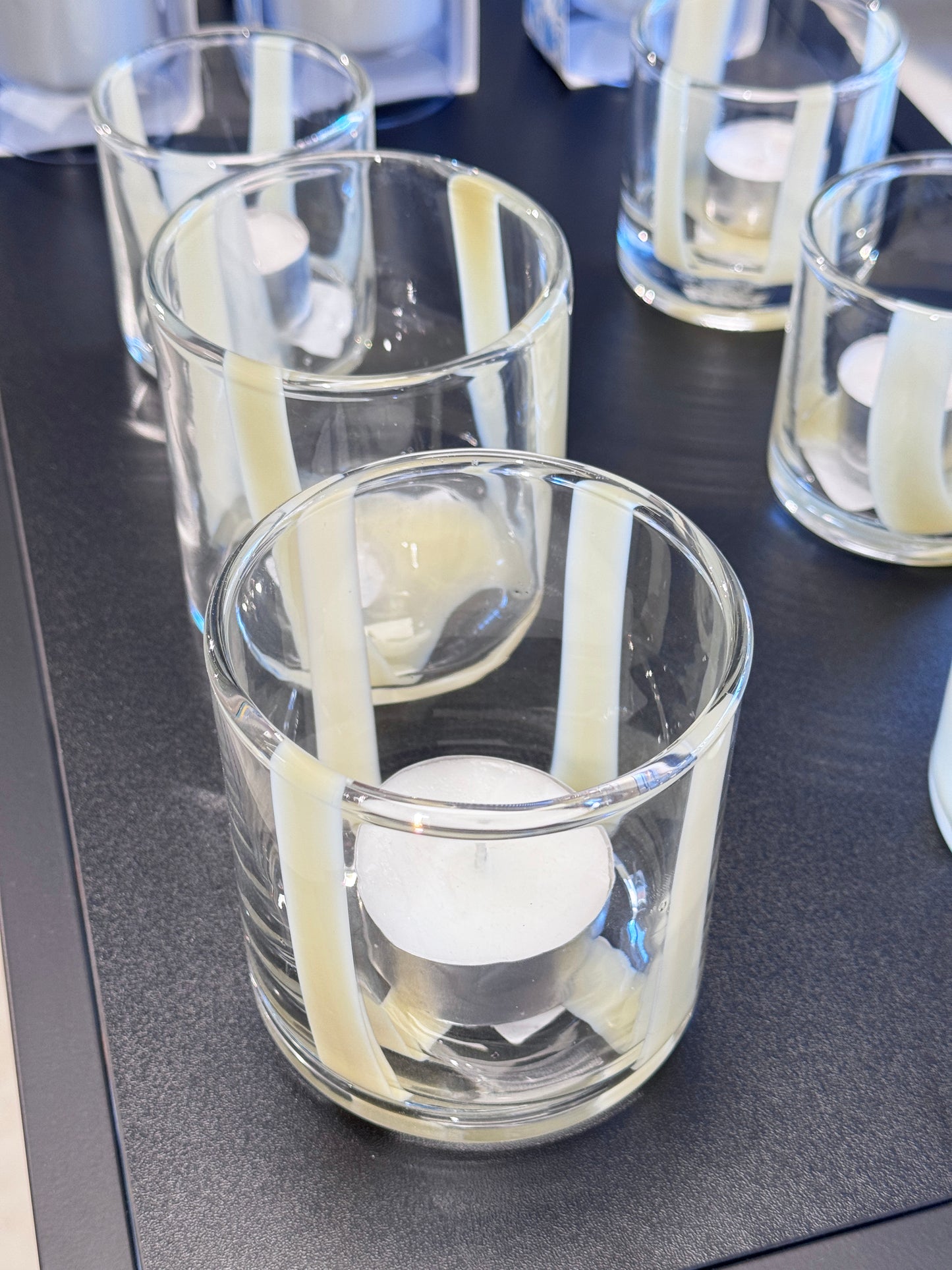 ZUSSS WAXINELICHTHOUDER GLAS S BEIGE