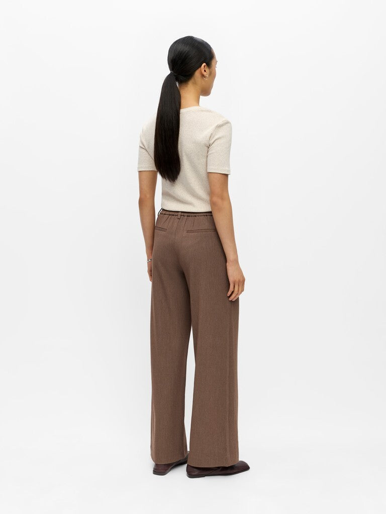 OBJECT BROEK LISA WIDE CARAFE/MELANGE